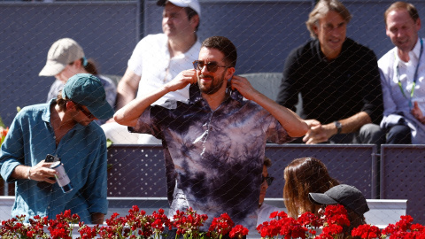 El presentador David Broncano en el Open de Madrid de tenis, a 1 de mayo de 2023.