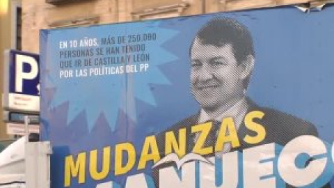 Campaña de Unidas Podemos contra Fernández Mañueco para criticar la despoblación