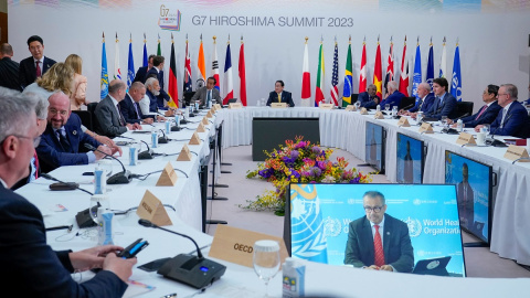 Líderes internacionales asisten a la cumbre del G7 en Hiroshima (Japón), a 20 de mayo de 2023