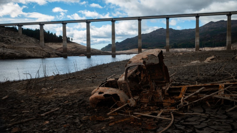 Vista del embalse de Lindoso, en Ourense, el pasado mes de noviembre de 2021.