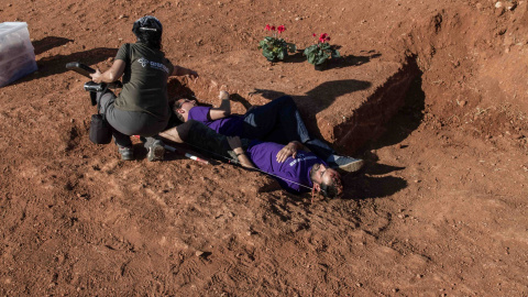 Exhumación en la fosa de Riba de Escalote (Soria)