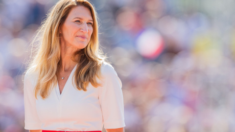 01/02/2022-La tenista alemana retirada Steffi Graf asiste a la ceremonia de entrega de premios del Campeonato Europeo FEI 2019.