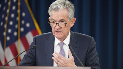 26/08/2022 El presidente de la Reserva Federal de Estados Unidos (Fed), Jerome Powell, durante una rueda de prensa, a 18 de septiembre de 2019, en Washington, Estados Unidos.