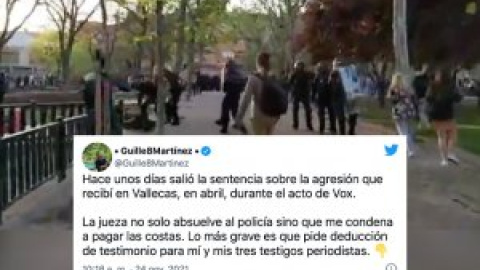 "No es un ataque a mí y mis compañeros, sino a toda la profesión": el hilo del periodista imputado tras denunciar una agresión policial