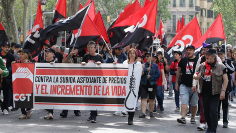 01/05/2023 - La manifestació de la CGT de Barcelona aquest 1 de maig.