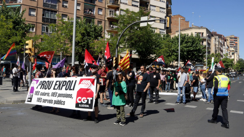 Manifestació de la CGT amb motiu del Primer de Maig a Lleida