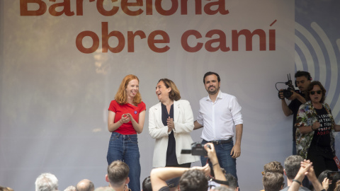 Acto electoral de BComú en el barrio de La Marina