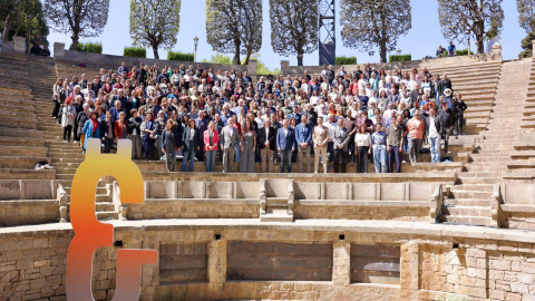 Foto de família de la presentació del Festival Grec 2024