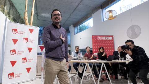 El ex coordinador general de IU, Alberto Garzón, durante la reunión de la Coordinadora Federal de IU en Madrid, a 1 de diciembre de 2023.