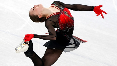 8/2/2022-Kamila Valieva de Rusia durante el Patinaje Individual Femenino - Patinaje Libre del Evento del Equipo de Patinaje Artístico en los Juegos Olímpicos de Beijing 2022, 07 de febrero de 2022.