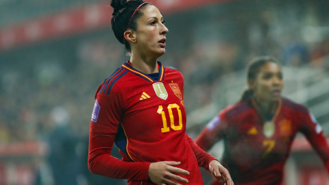 Jenni Hermoso durante un partido de la Liga de Naciones contra Italia, en Pontevedra, a 1 de diciembre de 2023.