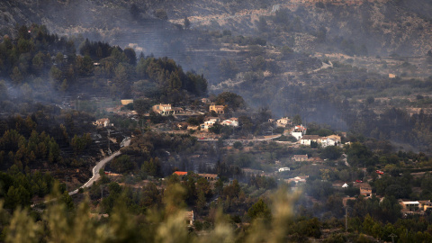 El municipio de Tàrbena, en Alacant, el día en el que tuvo lugar el incendio.