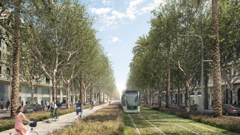 Projecte del tramvia a la Diagonal de Barcelona.