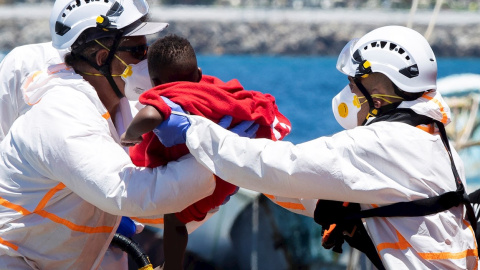 Rescate de una patera en Gran Canaria