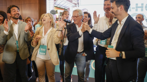 30/05/2023 - Xavier Trias, líder de Junts en Barcelona, celebra los resultados de las elecciones municipales, en Barcelona a 28 de mayo.