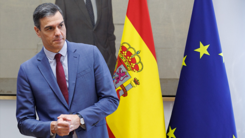 30/05/2023 - El presidente del Gobierno, Pedro Sánchez en el Palacio de la Moncloa, a 30 de mayo de 2023, en Madrid.