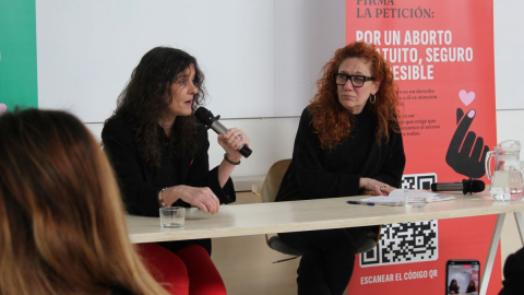 Inicio de la campaña 'Mi voz, mi decisión' presentada en rueda de prensa por las portavoces del movimiento en España, Kika Fumero y Cristina Fallarás.