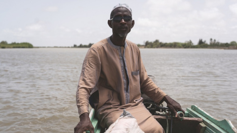 28/11/23 Ahmed Sene Diagne, en el estuario del Senegal.