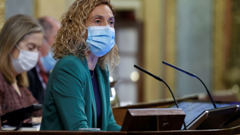 02/02/2022.- La presidenta del Congreso, Meritxell Batet, durante el pleno que se celebra, este miércoles, en el Congreso de los Diputados en Madrid EFE/ Chema Moya