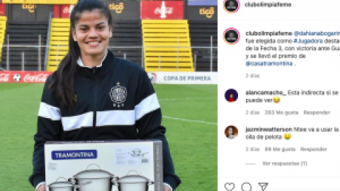 El premio machista para una brillante futbolista paraguaya: un juego de ollas