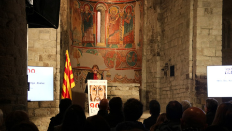 09/10/2023 - La consellera de Cultura, Natàlia Garriga, en l'acte d'obertura de l'Any Taüll.