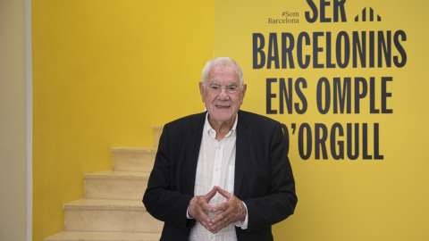 Ernest Maragall a la seu d'ERC Barcelona des d'on es pilota la seva campanya com alcaldable.