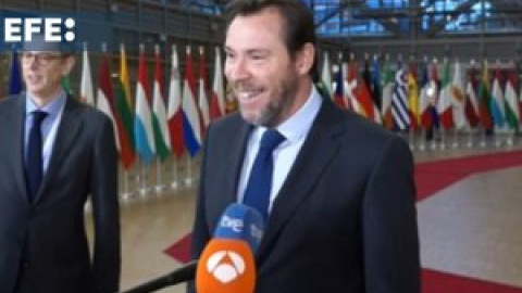 Óscar Puente llega al Consejo de ministros de Transporte de la UE en Bruselas