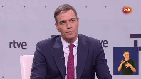 El presidente del Gobierno, Pedro Sánchez, en una entrevista de TVE, a 29 de abril de 2024.