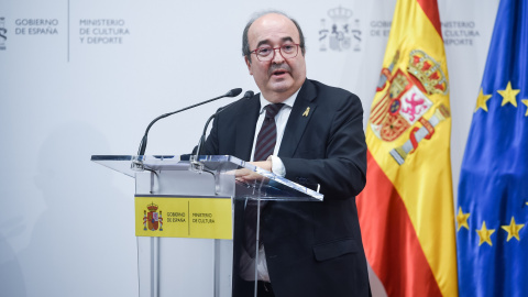 Miquel Iceta durante el traspaso de la cartera de Cultura el pasado 21 de noviembre de 2023, en Madrid.