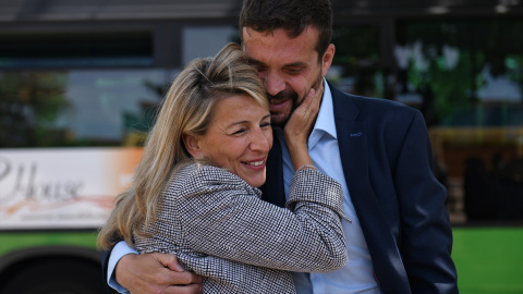 Yolanda Díaz y Jesús Santos