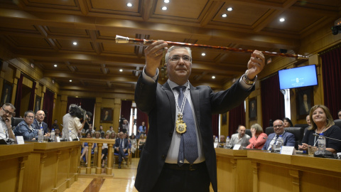 20/12/23 El nuevo presidente de la Deputación de Ourense, Luis Menor, en su toma de posesión de su cargo el pasado 17 de julio de 2023.