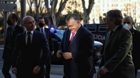 El primer ministro de Hungría, Viktor Orbán, durante una cumbre en Madrid, a 29 de enero de 2022.