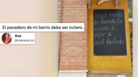 Los tuiteros caen rendidos ante un cartel sobre Jordi Hurtado en una panadería: "Poesía en estado puro"