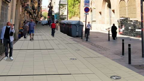 Simulació del futur carrer Sant Antoni Abat a Ciutat Vella.