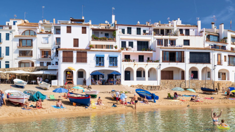 La patja del Port Bo o platja de les Barques de Calella de Palafrugell