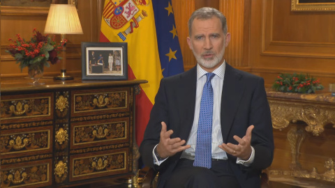 El rey Felipe VI en su tradicional discurso de Nochebuena.