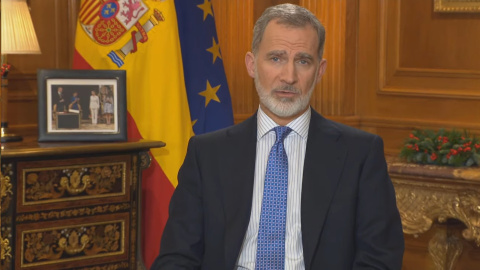 El rey Felipe VI en su tradicional discurso de Nochebuena.