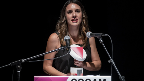 La ministra de Igualdad, Irene Montero, durante un acto en Madrid, a 19 de mayo de 2023.