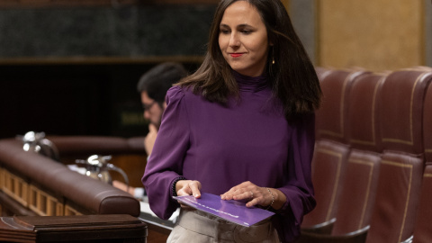 La secretaria general de Podemos, Ione Belarra, durante un pleno en el Congreso de los Diputados, a 20 de diciembre de 2023