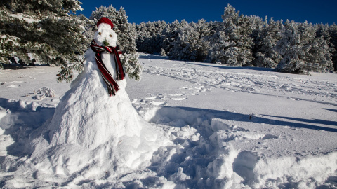 Primeras nevadas este lunes en la Sierra de Guadarrama (Madrid).