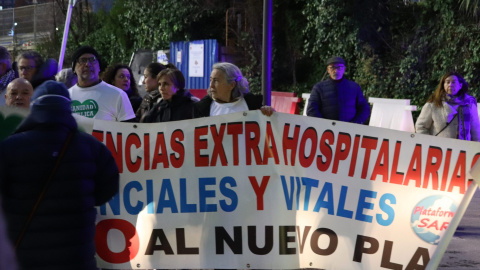 La protesta en el Hospital La Paz