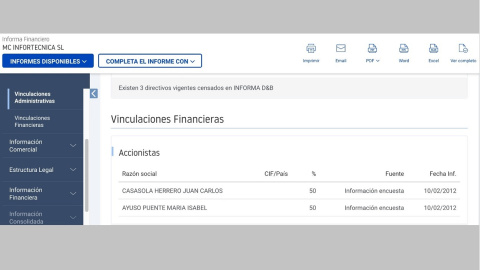 Información de los socios de MC Infortecnia.