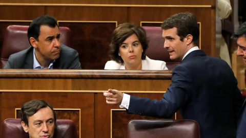 Sáenz de Santamaría y Casado, en el Congreso en 2018.