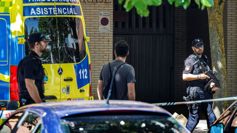 Policía y los servicios de emergencias en Burgos. Imagen de Archivo.