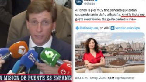 Almeida revienta el cinismómetro: pide que Puente dimita por "insultar" a Milei horas después de que Ayuso insista con su "me gusta la fruta"