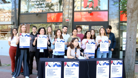 09/05/2024 -La roda de premsa de presentació del Sindicat d'Habitatge Socialista de Catalunya, que s'ha fet aquest dijous a Barcelona.