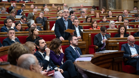 07/05/2024 El diputado de ERC Josep Maria Jové interviene durante una sesión de control al Govern en Barcelona, a 6 de marzo de 2024.