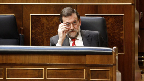 Imagen de archivo de Mariano Rajoy durante una sesión de control al Gobierno en abril de 2014, en el Congreso de los Diputados.