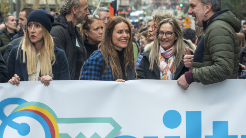 La actriz Itziar Ituño participó en la manifestación de Bilbao, convocada por la organización de apoyo a los presos de ETA Sare.