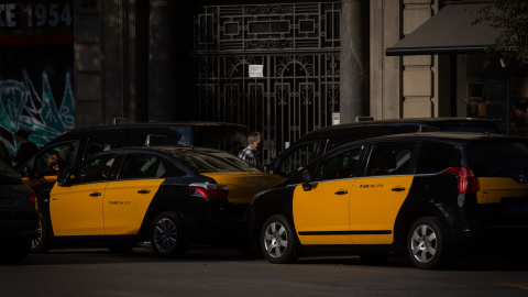 25/11/2020 Varios taxis en Barcelona (Catalunya)